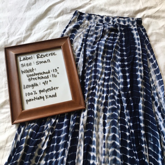 Shibori Dyed Double-Slit Maxi Skirt - Picture 9 of 9